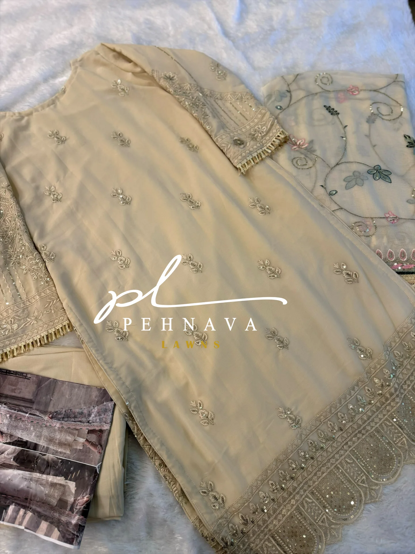 Georgette embroidered party wear -10145 - Image 4