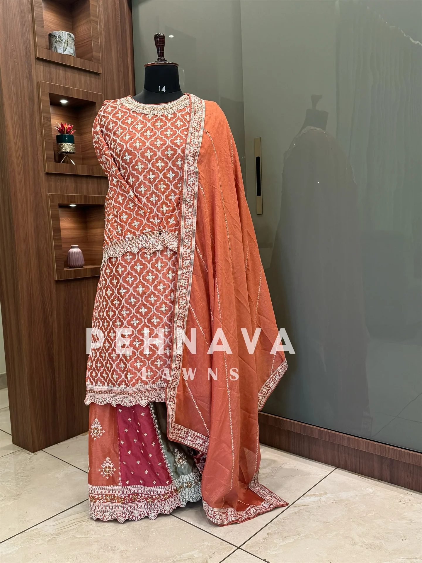 Georgette embroidered party wear-9701 - Image 4