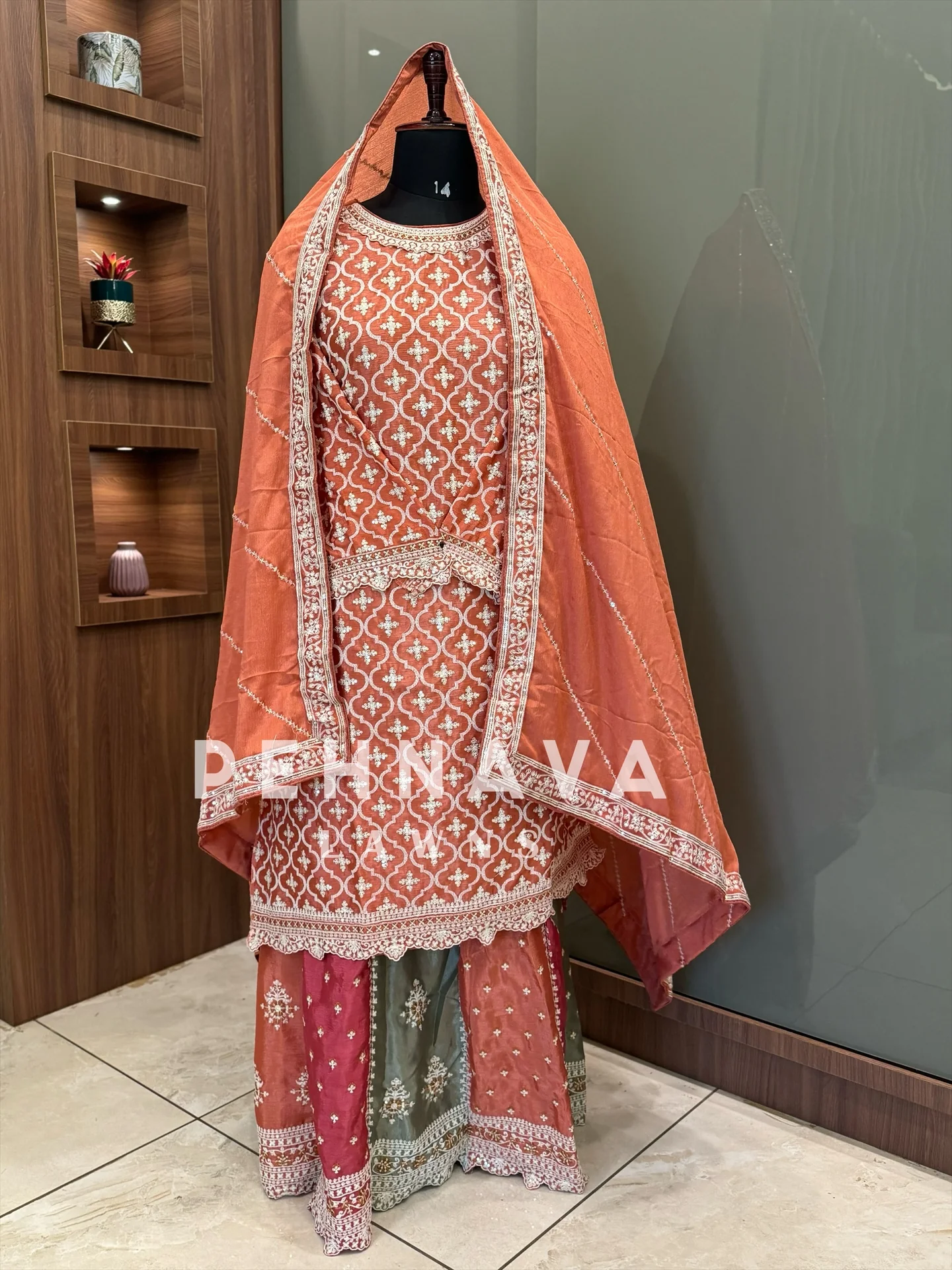 Georgette embroidered party wear-9701 - Image 5